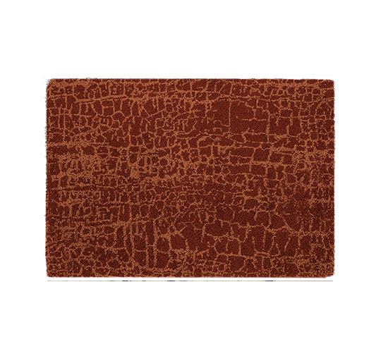 HIMBA | Red Rectangular Wool Rug by BRABBU
