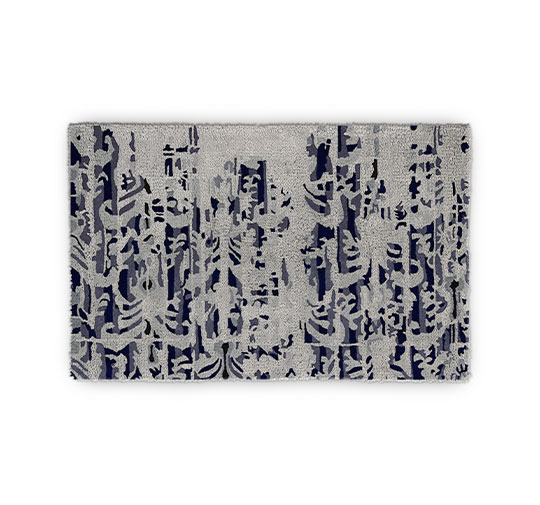 SUDD | Rectangular Asymetrial Patterned Wool Rug by BRABBU