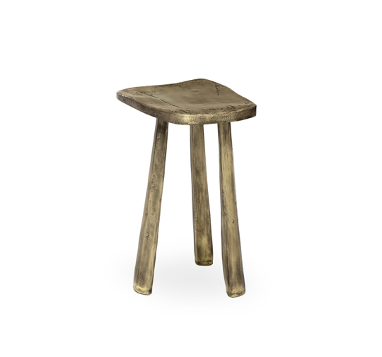 DOLMEN | Brass Modern Stool by BRABBU